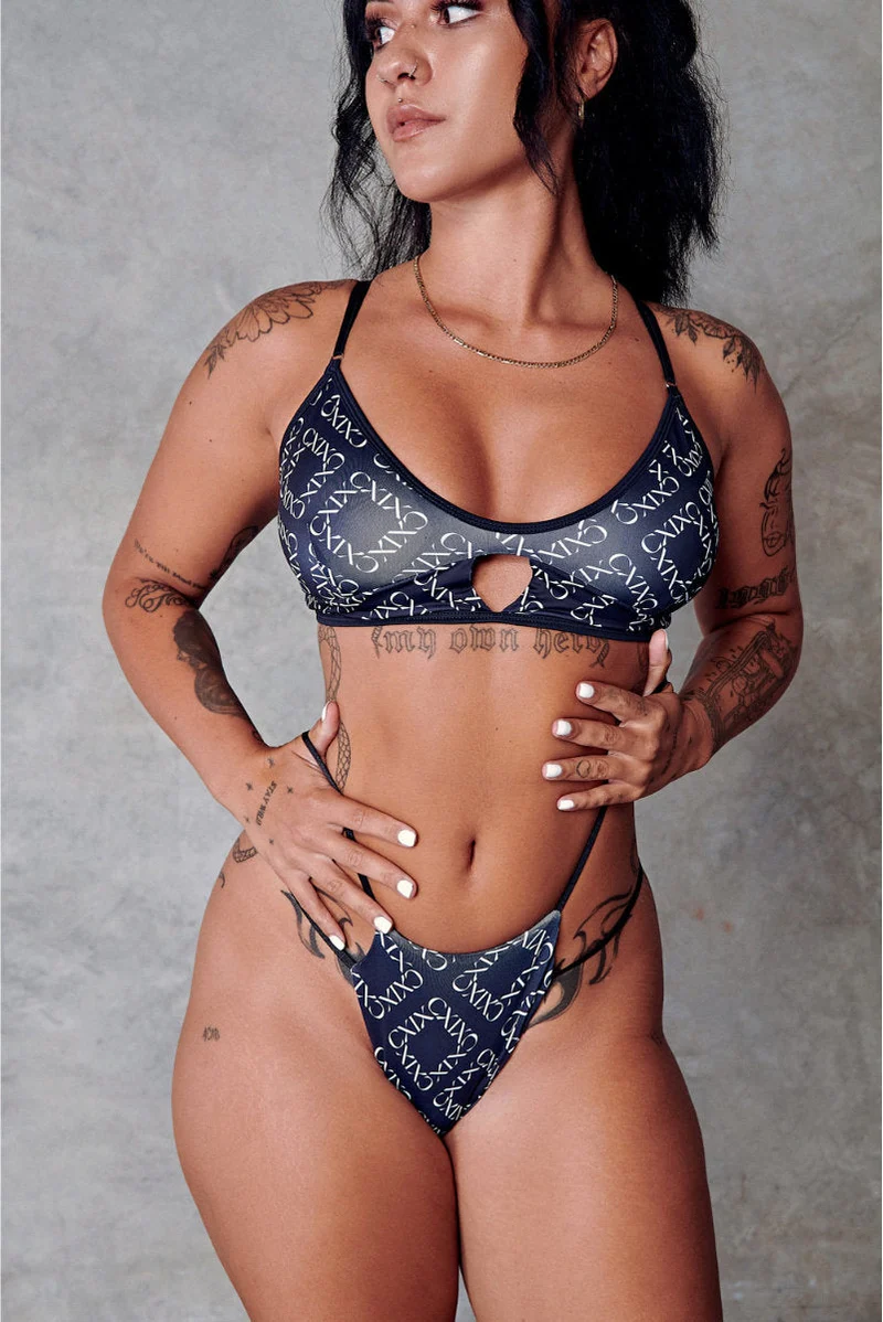 CXIX 119 Bralette - Black Print - Image 3