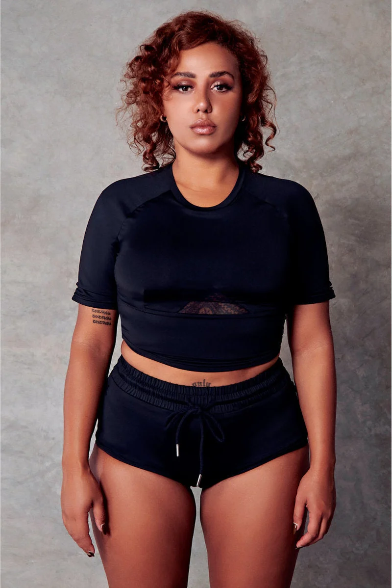 CXIX 119 Statement Crop Tee - Black - Image 4