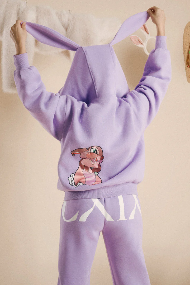 CXIX Creatures in the Club: Honey Bunz Zip Hoodie - Purple - Image 2