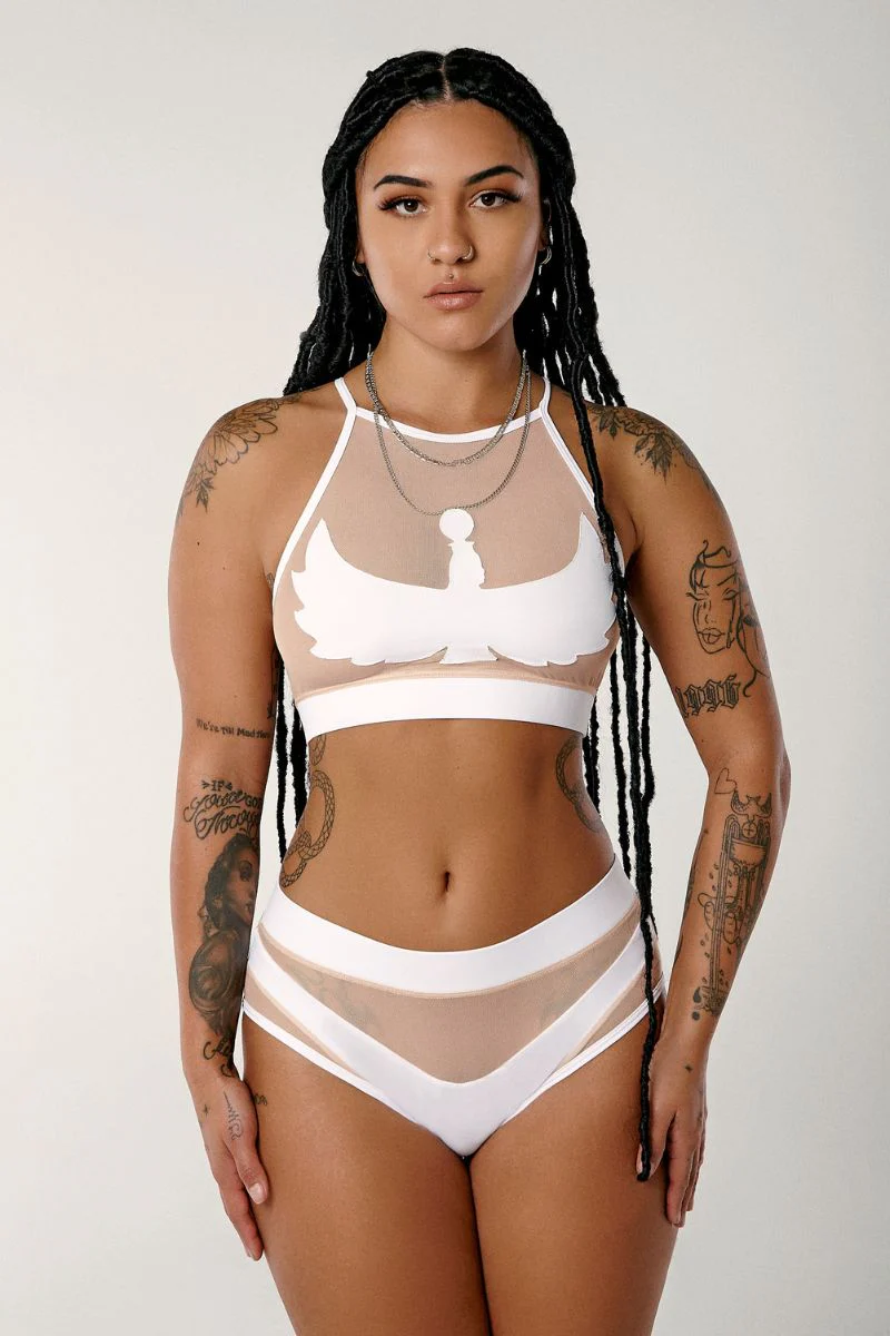 CXIX I S I S Goddess Bottoms - White with Sand Mesh - Image 3