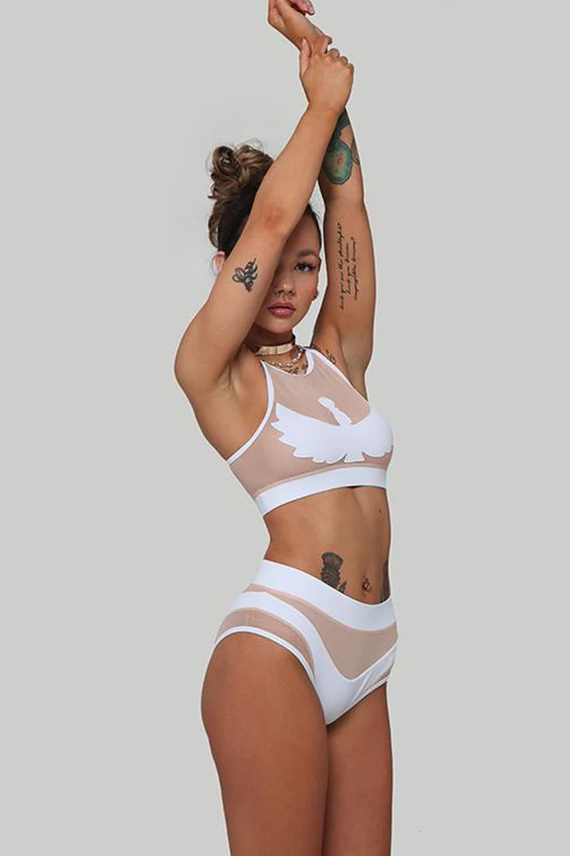 CXIX I S I S Goddess Bottoms - White with Sand Mesh - Image 4