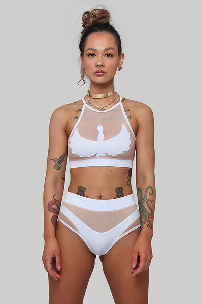 CXIX I S I S Goddess Bottoms - White with Sand Mesh - Image 6