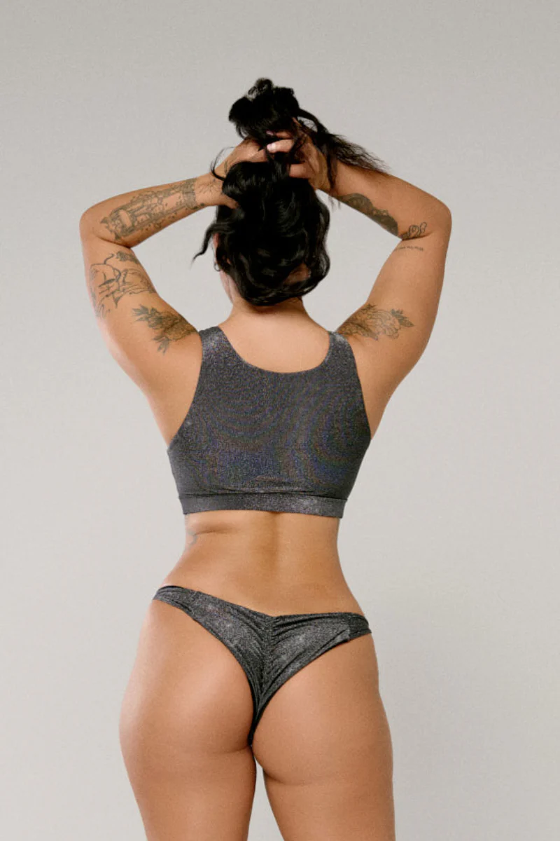 CXIX Vallonia Bottoms - Black with Silver Sparkle - Image 5