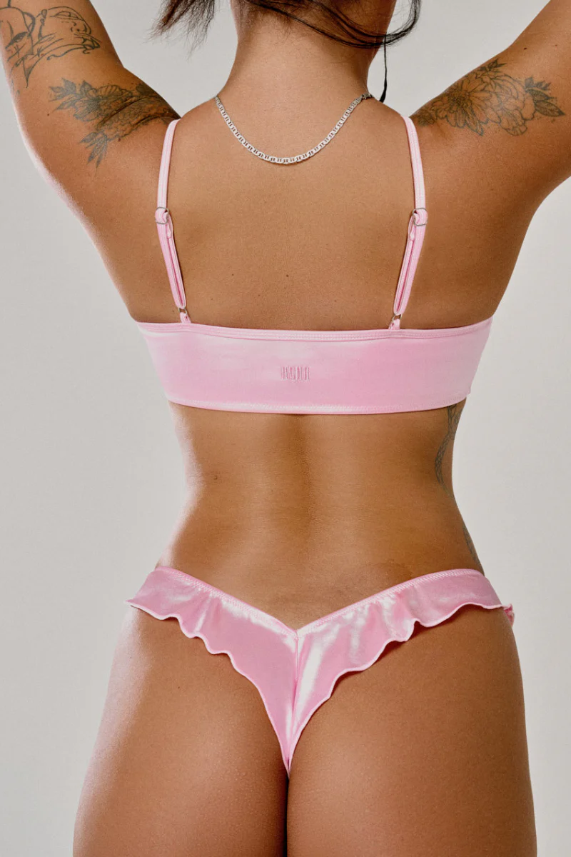 CXIX X HOAH Pillowtalk Cheeky Bottoms - Pink Satin - Image 2
