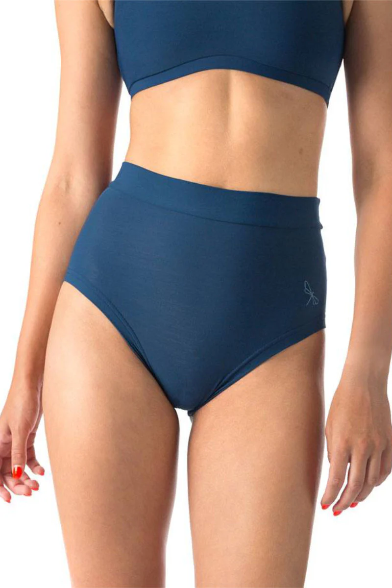 Dragonfly Lola High-Waisted Shorts - Petrol - Image 2