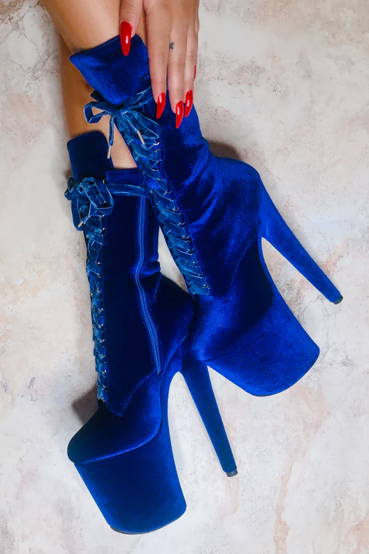 Hella Heels High BabyDoll 8inch Boots - King Pin
