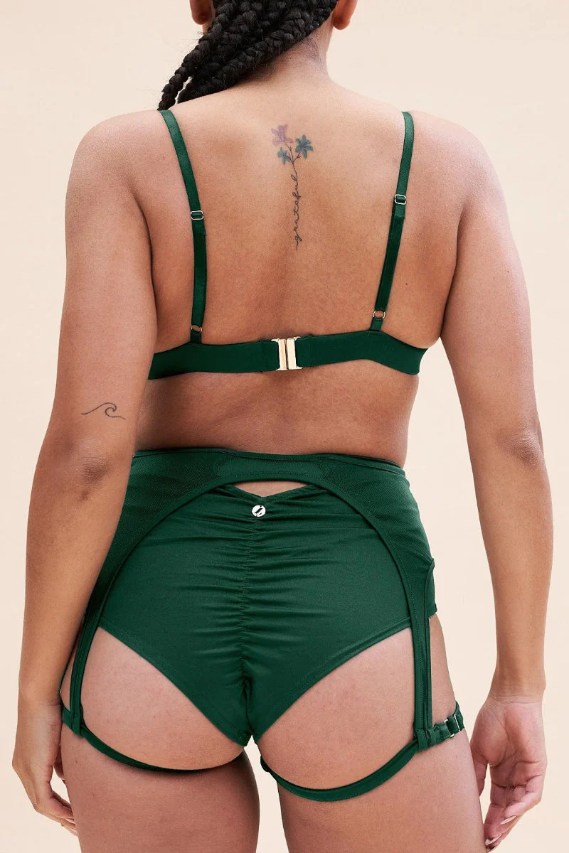 Lunalae Cora High Waist Bottoms - Recycled Moss Green - Image 2