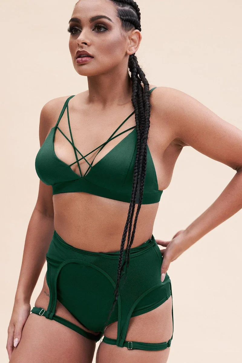 Lunalae Cora High Waist Bottoms - Recycled Moss Green - Image 5