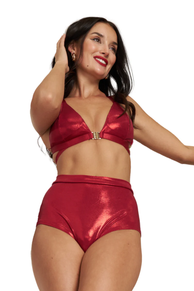 Lunalae Follow Me Bra - Metallic Red - Image 5