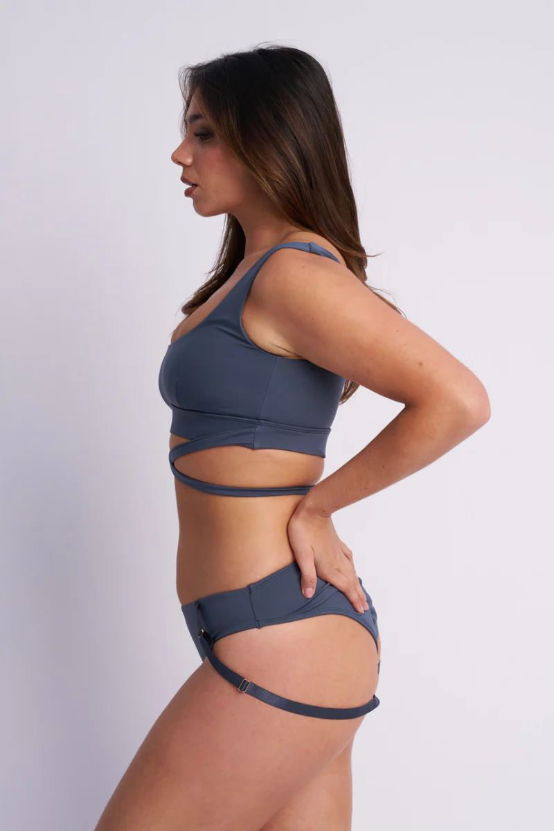 Lunalae Kehlani Low Waist Bottoms - Steel Blue - Image 3