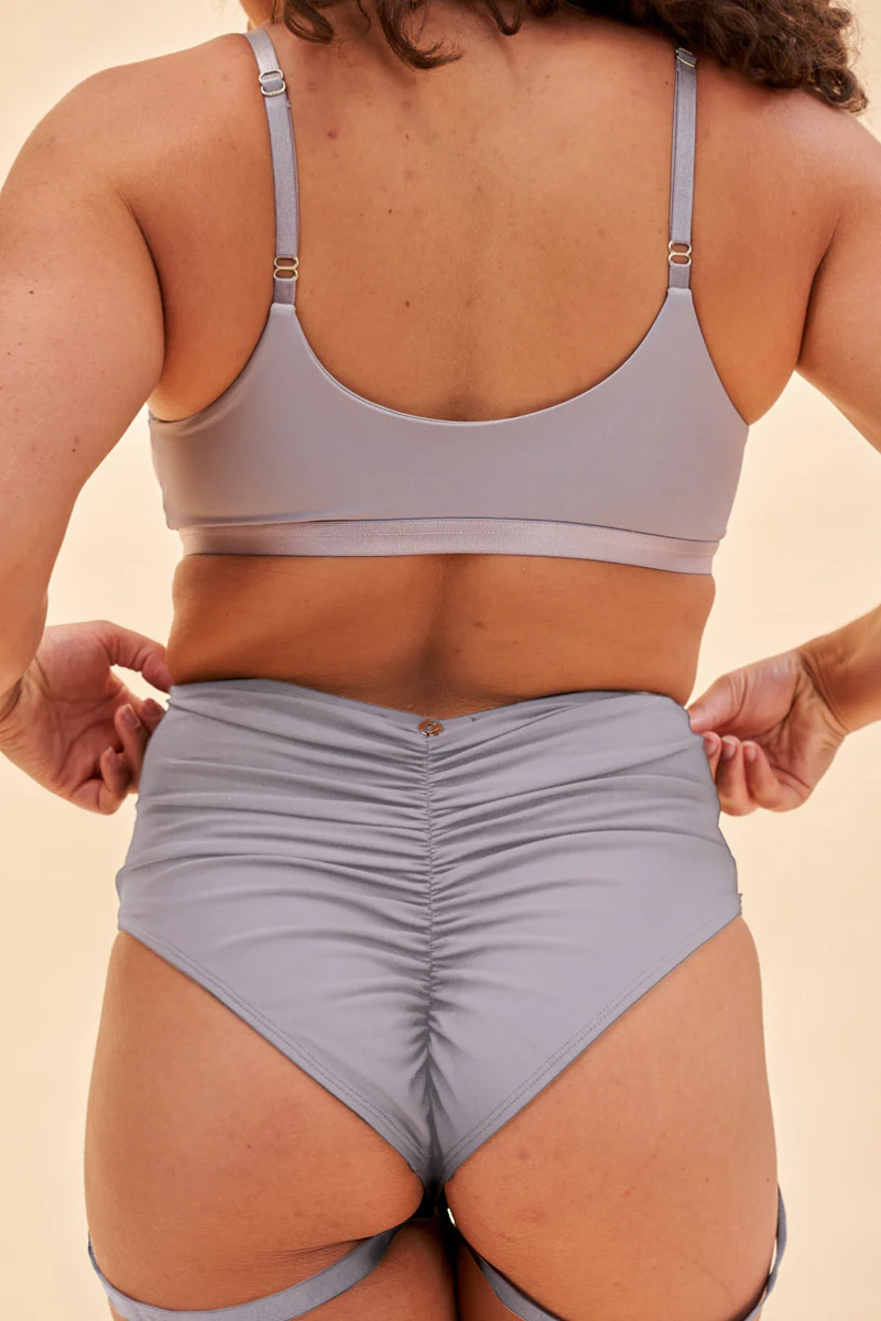 Lunalae Quinn Cut Out Top - Recycled Grey - Image 2