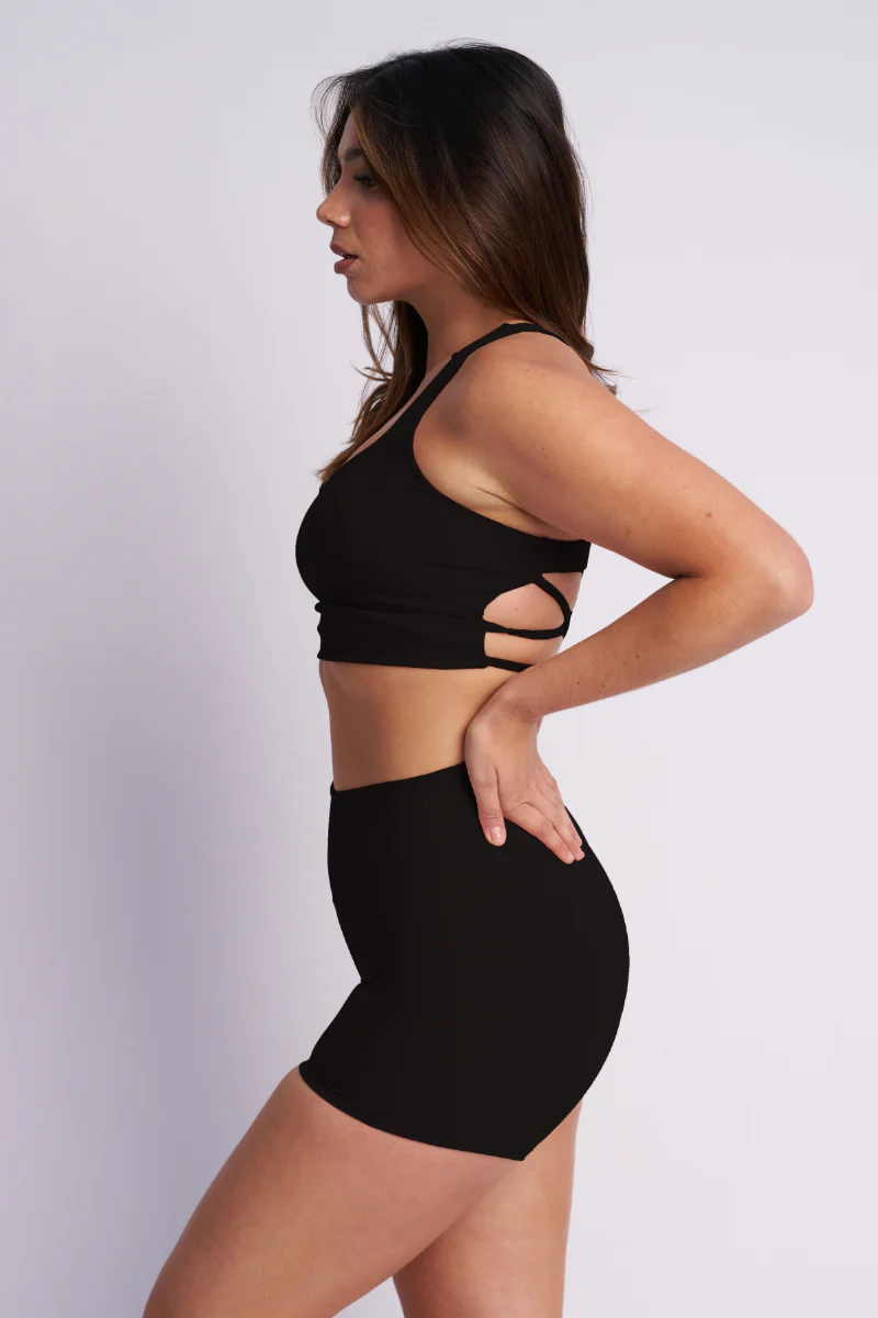 Lunalae Scrunch Bike Shorts - Black - Image 3