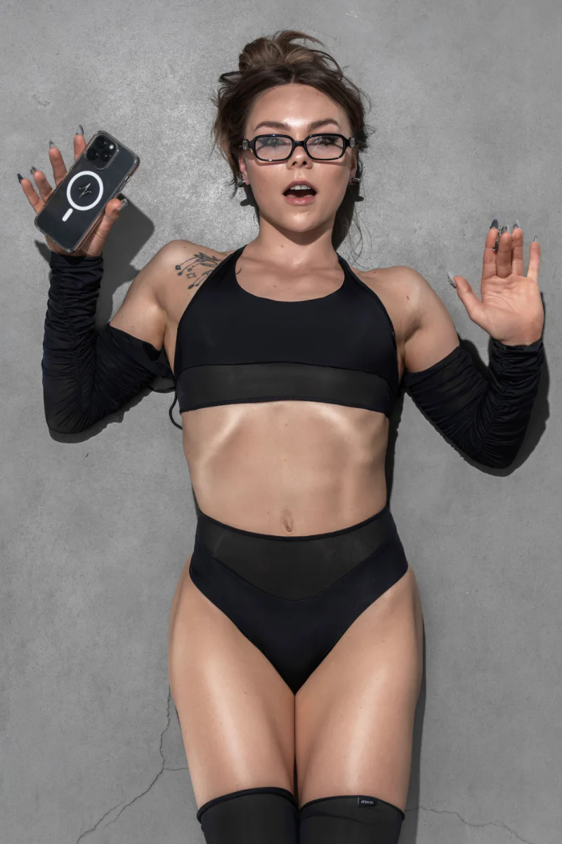 MÆD Glitch High-Waisted Shorts - The Void