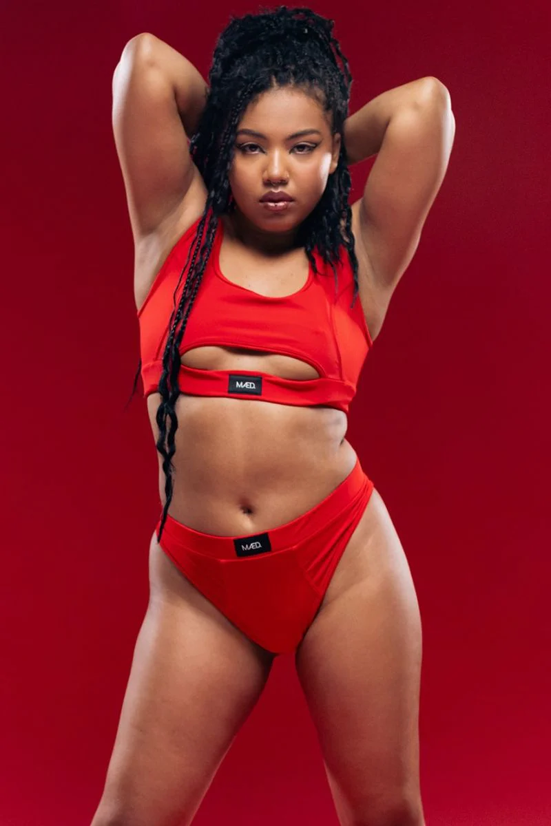 MÆD Offset Bottoms - Red - Image 2