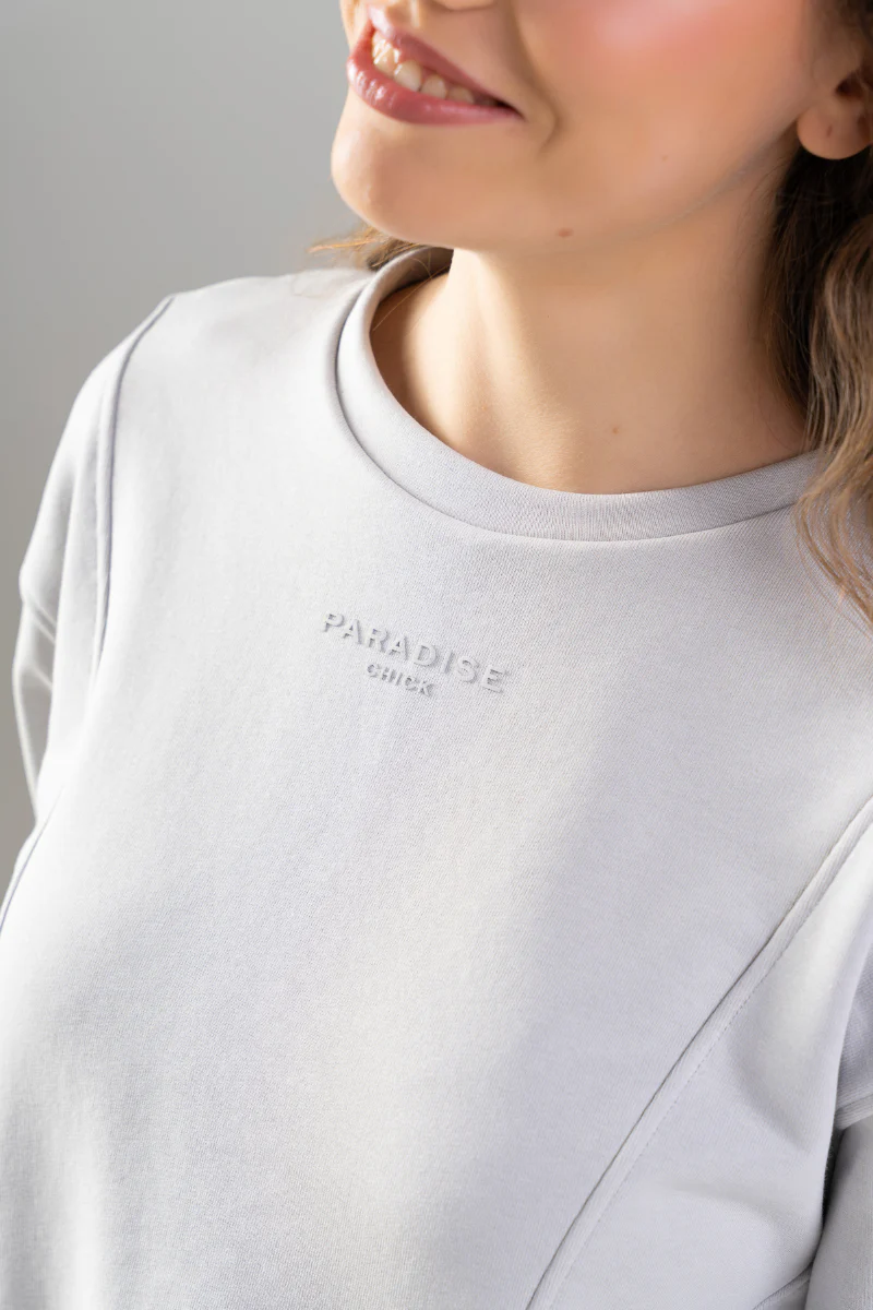 Paradise Chick Supreme Logo Sweater - Light Grey - Image 3