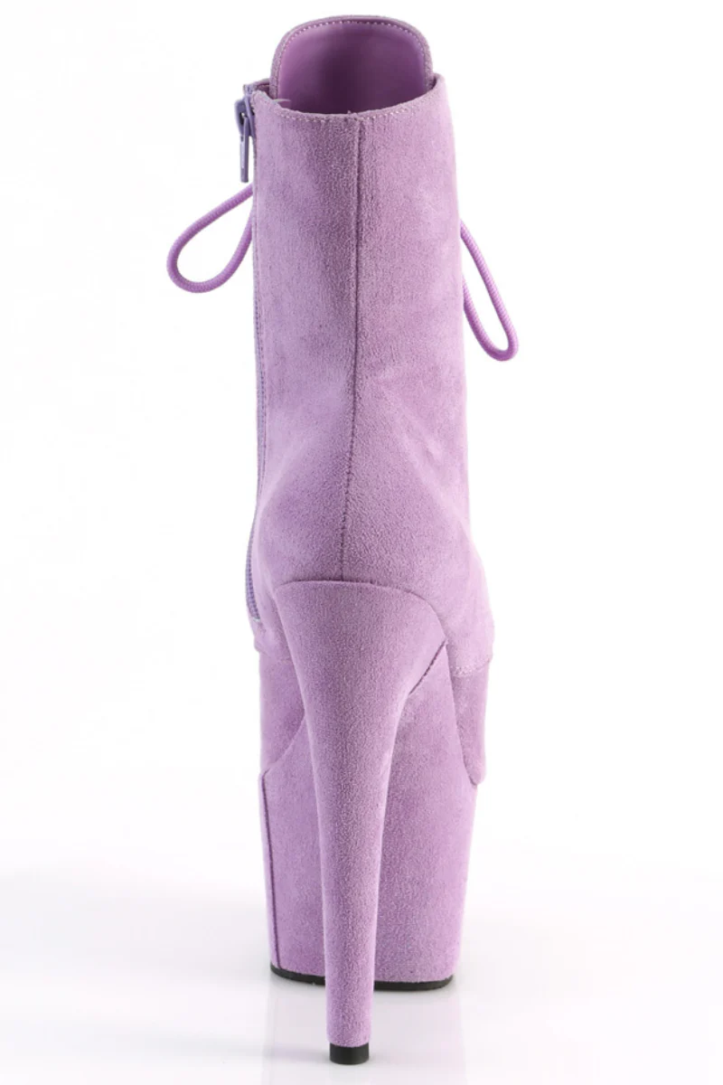 Pleaser USA Adore-1020FS Faux Suede 7inch Boots - Lavender - Image 4