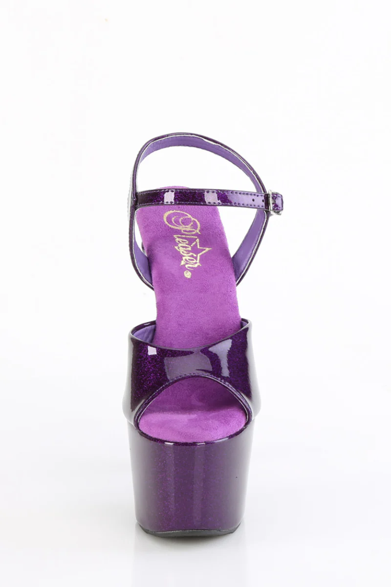 Pleaser USA Adore-709GP 7inch Stilettos - Purple Glitter - Image 2