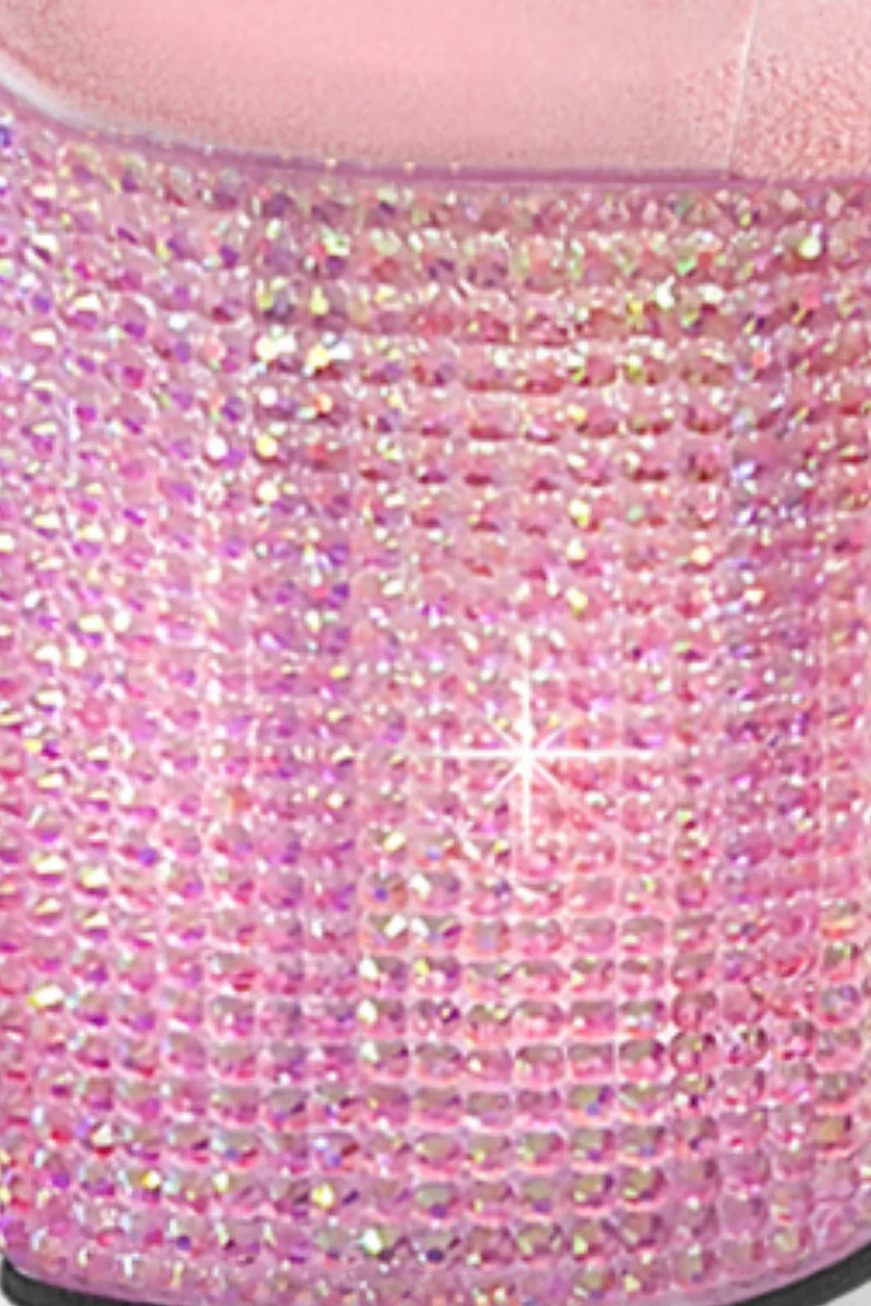 Pleaser USA Bejewelled-808RRS 8inch Stilettos - Baby Pink - Image 4