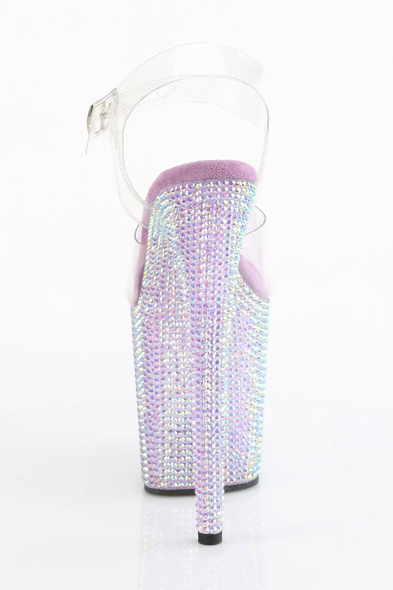 Pleaser USA Bejewelled-808RRS 8inch Stilettos - Lavender - Image 2