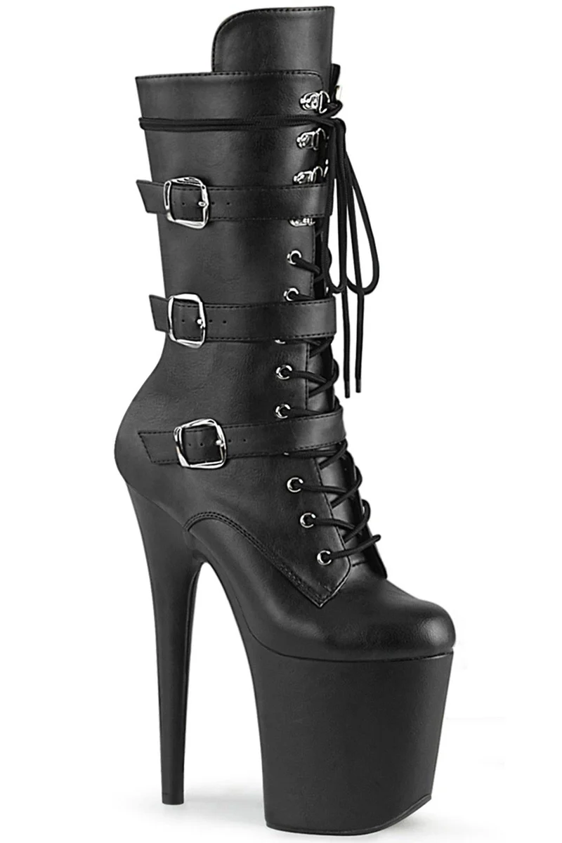 Pleaser USA Flamingo-1053 8inch Boots - Matte Black