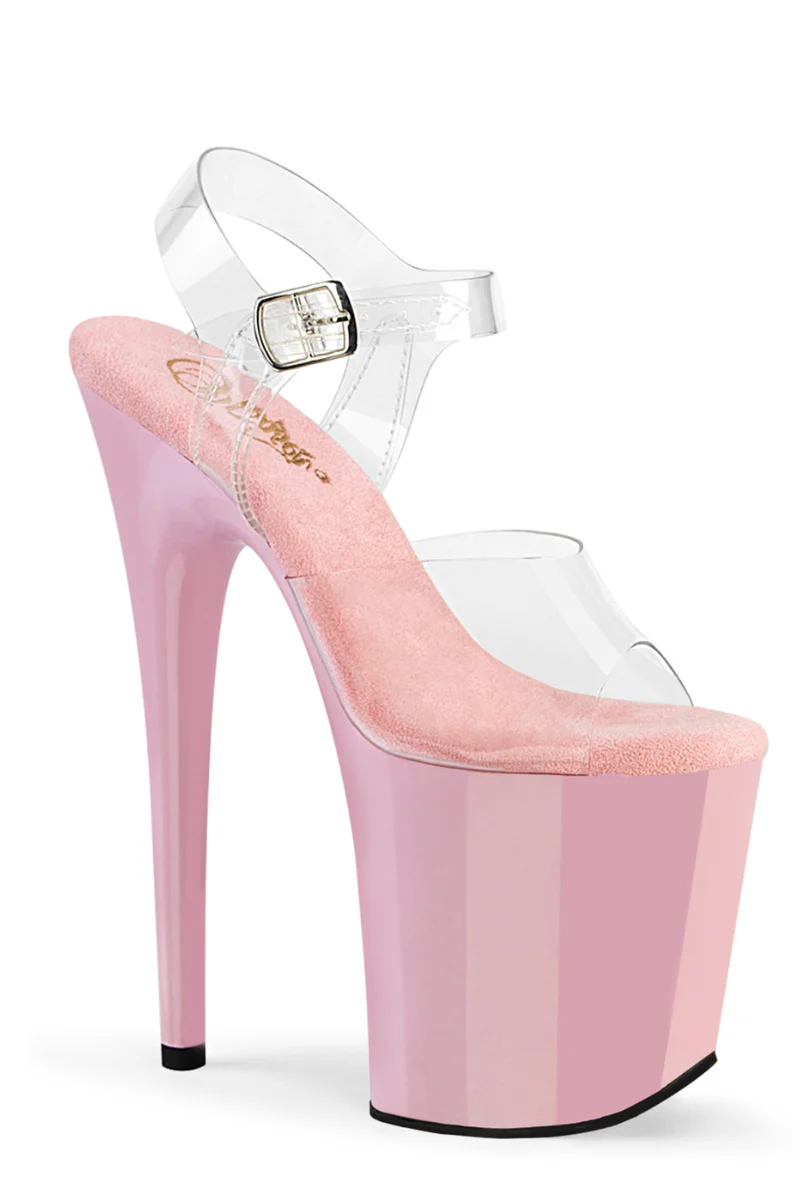 Pleaser USA Flamingo-808 8inch Stilettos - Baby Pink - Image 3