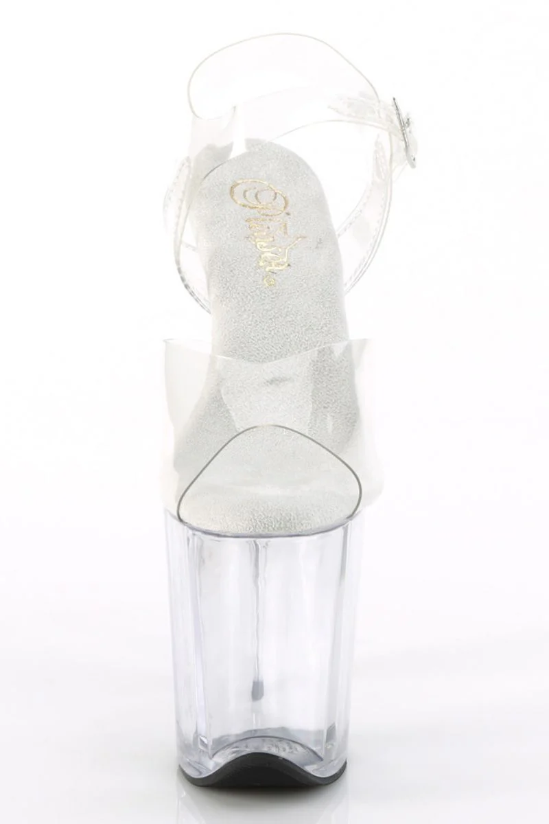 Pleaser USA Flamingo-808 8inch Pole Stilettos - Clear - Image 4