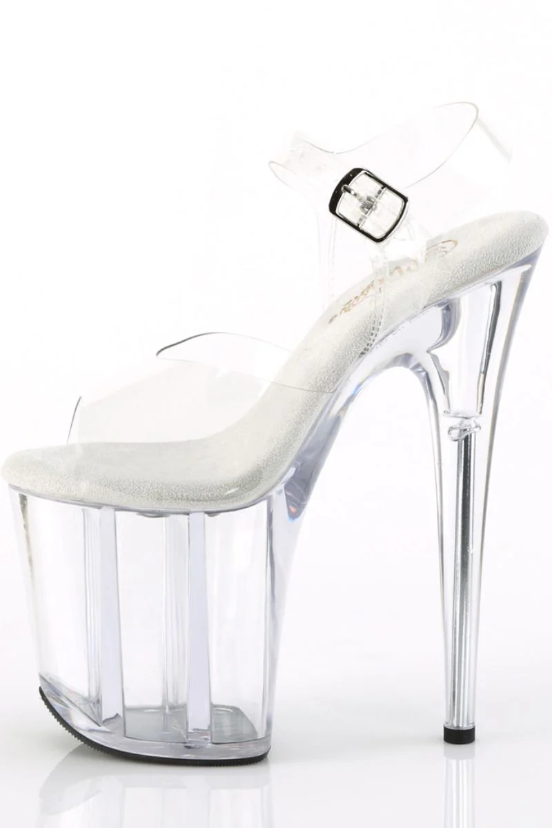 Pleaser USA Flamingo-808 8inch Pole Stilettos - Clear - Image 6
