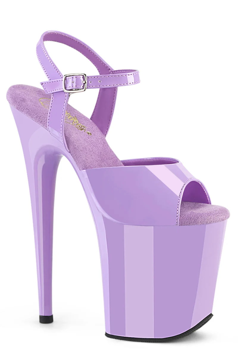 Pleaser USA Flamingo-809 8inch Stilettos - Patent Lavender - Image 3