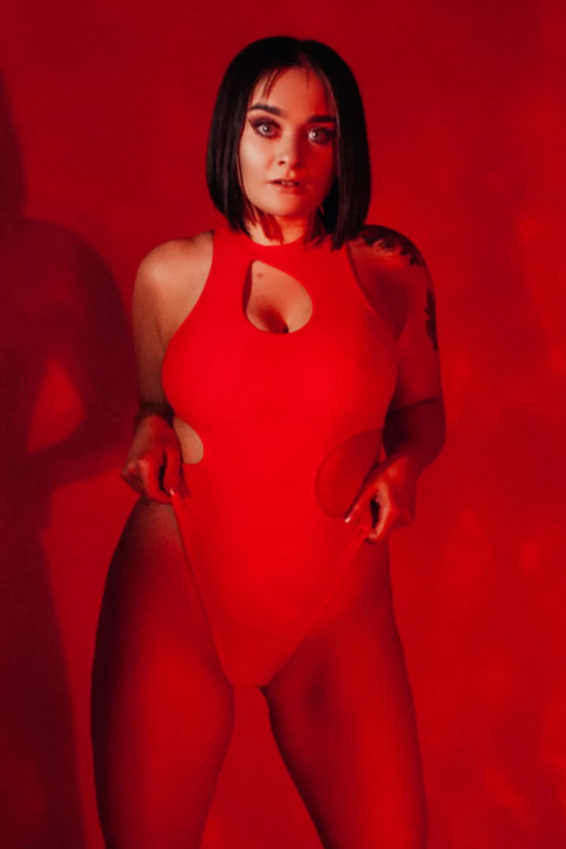 Pole Addict Extravaganza Bodysuit - Red - Image 4