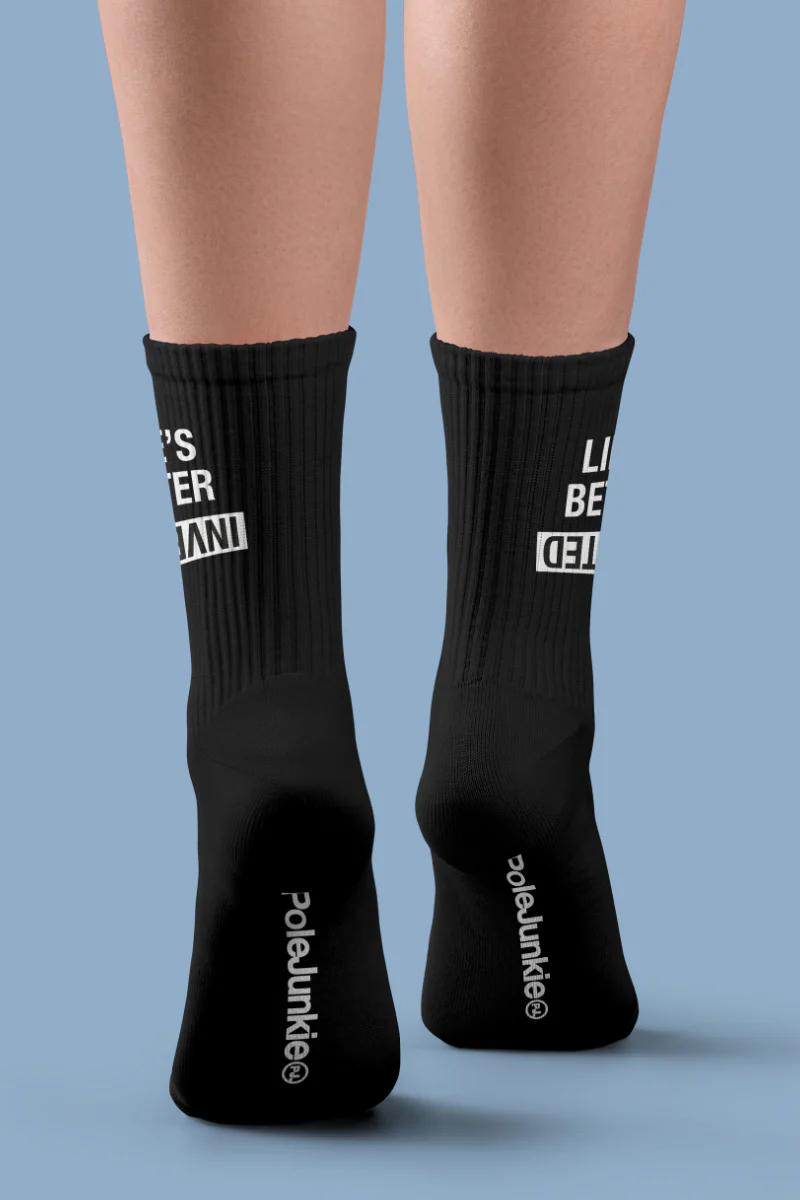 Pole Junkie Inverted Socks - Black/White - Image 2