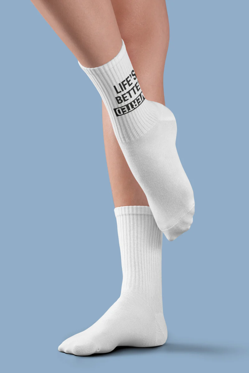 Pole Junkie Inverted Socks - White/Black - Image 4
