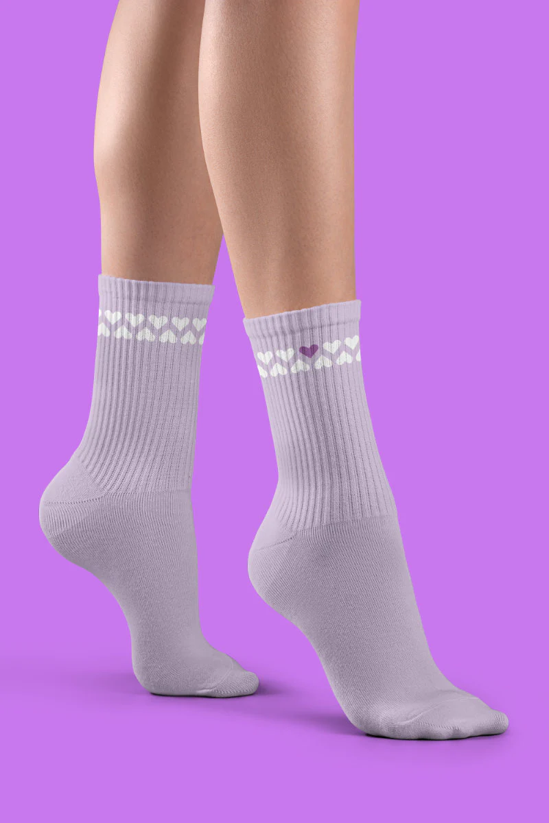 Pole Junkie Socks - Purple Heart Stripe