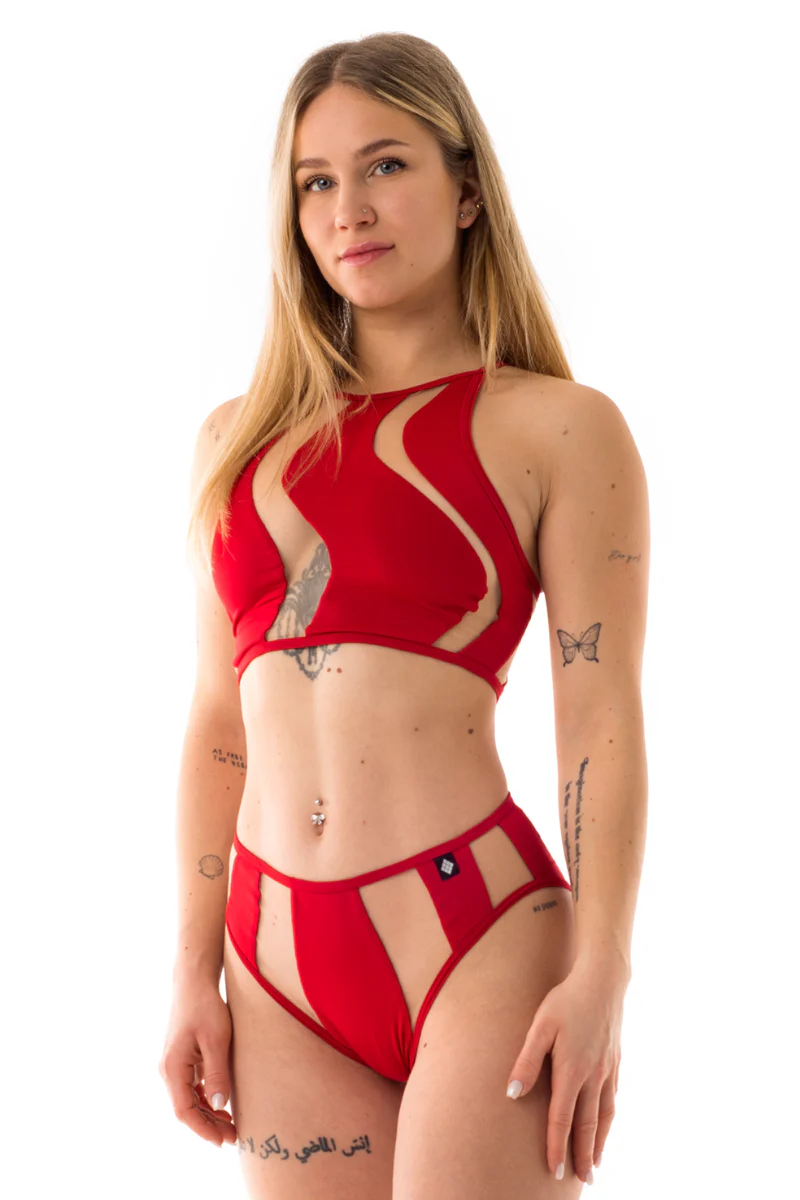 Poledancerka Rays Top - Red - Image 5