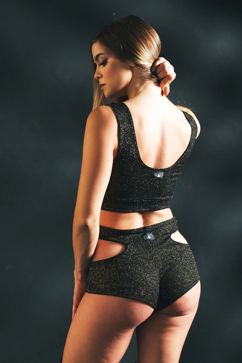 RAD Inamorata Top - Black/Gold Glitter - Image 2