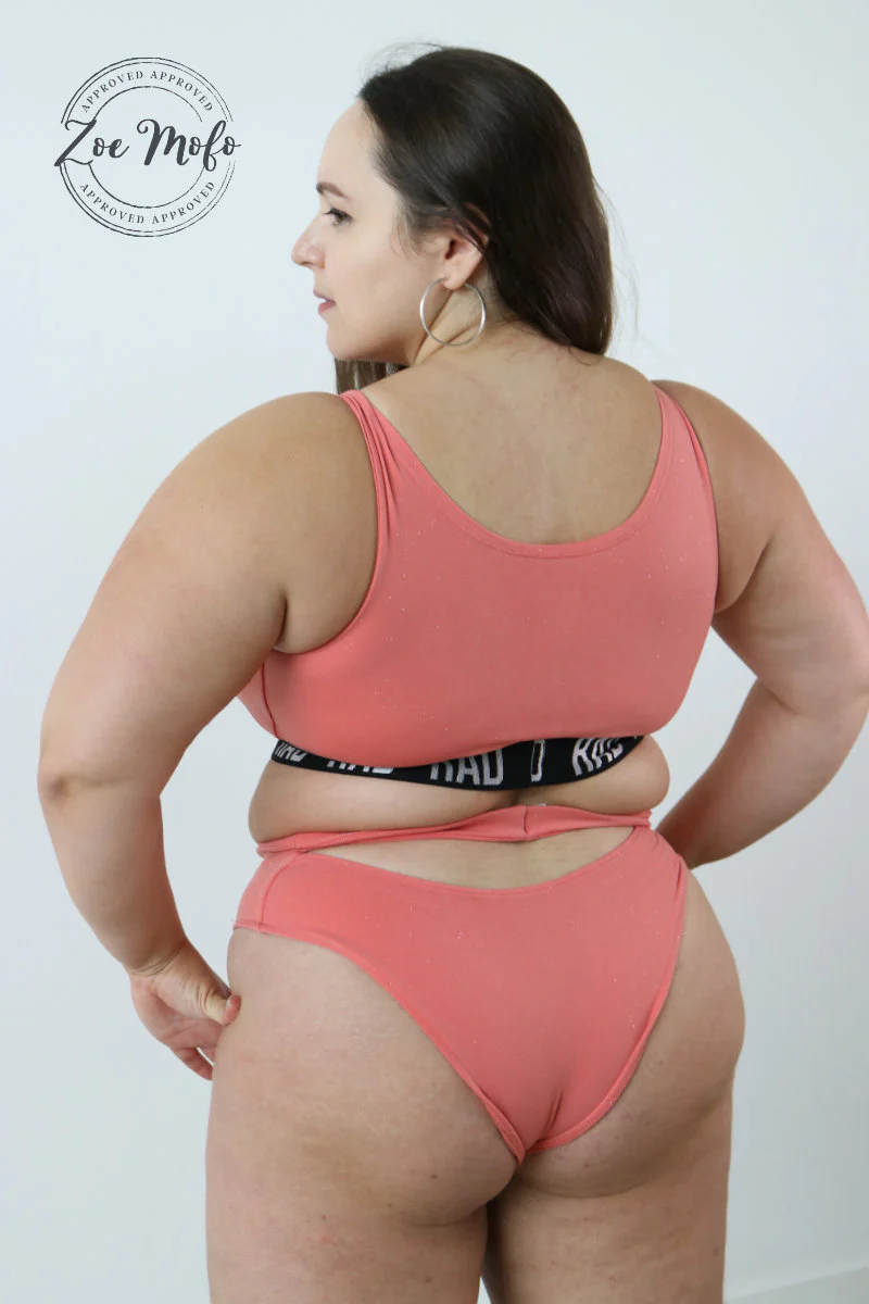 RAD Mirage Bahari Top - Peach Glitter - Image 4