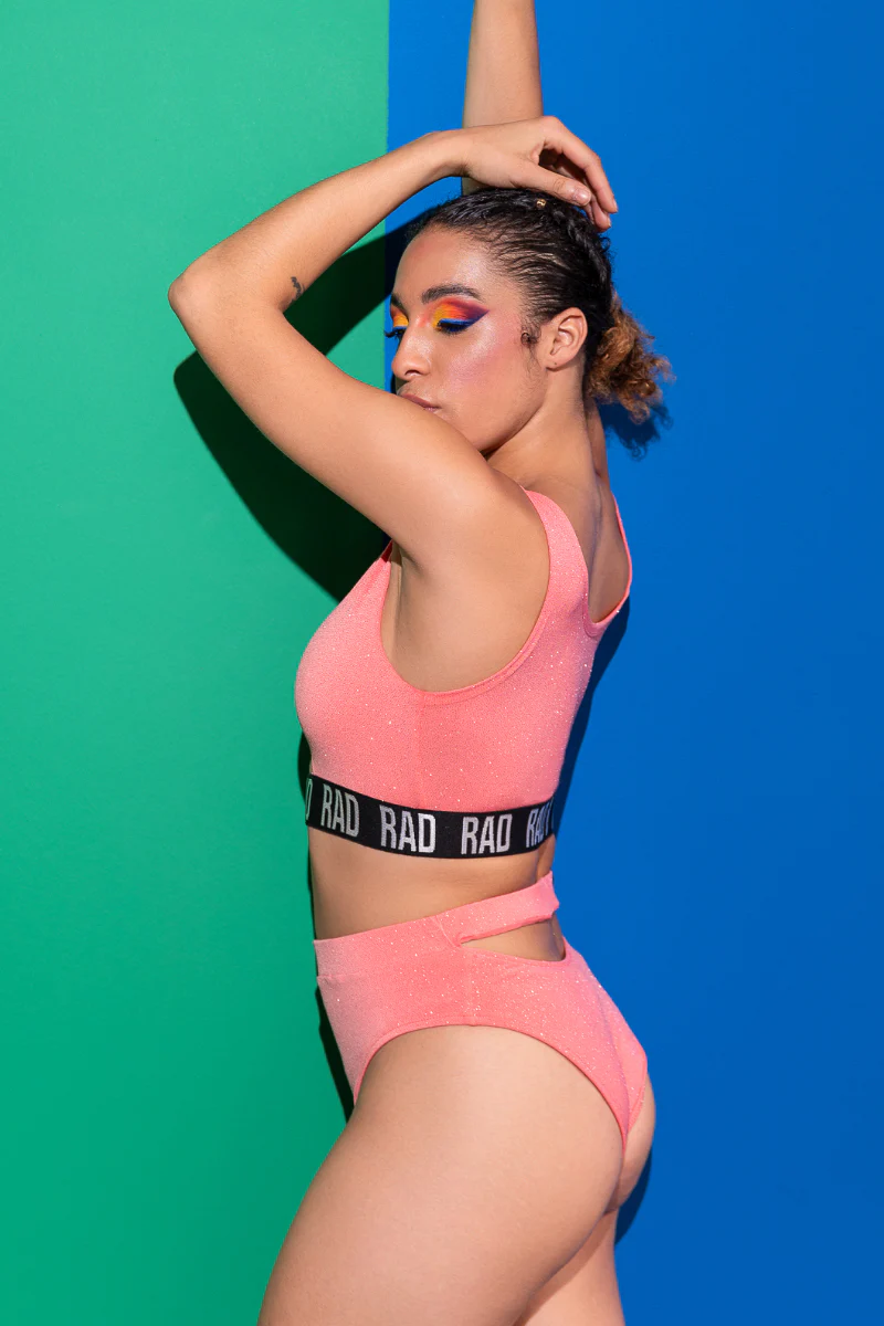 RAD Mirage Bahari Top - Peach Glitter - Image 7