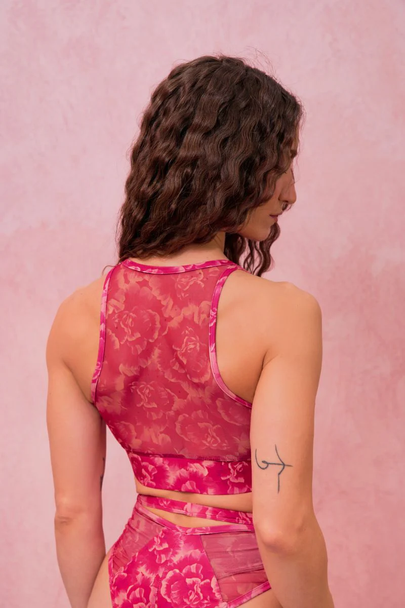 RAD Paradiso Chandra Top - Floral Fuchsia - Image 2