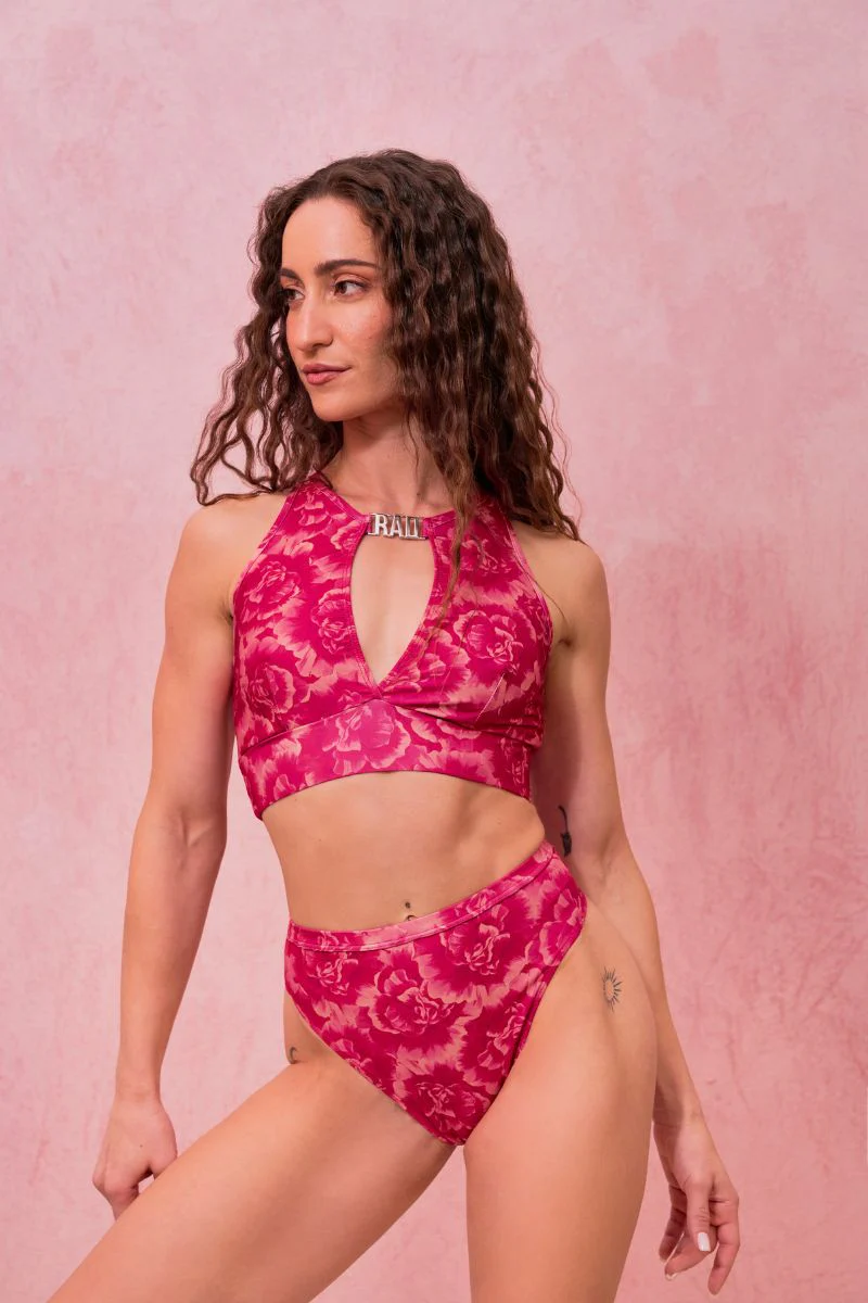 RAD Paradiso Chandra Top - Floral Fuchsia - Image 3