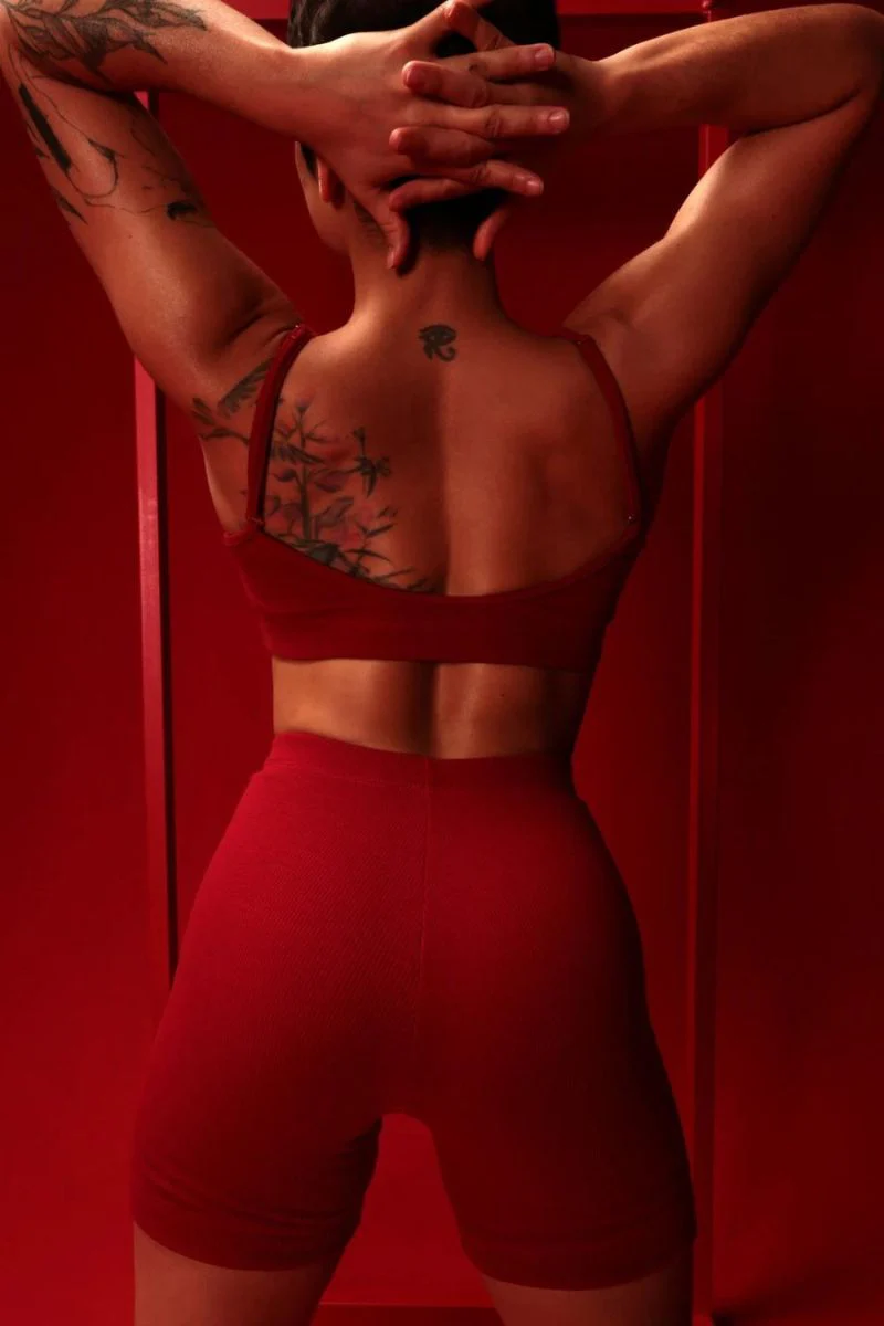 Rolling KI Top - Ribbed Cherry - Image 2