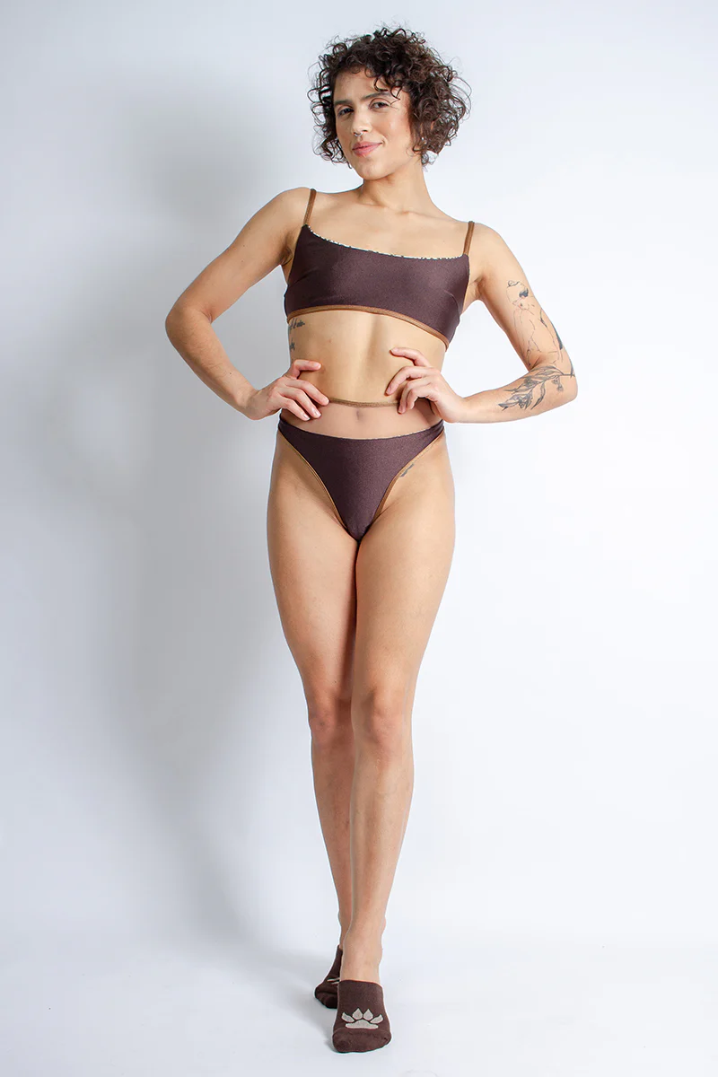 Rolling Vento Reversible Selva Top - Beige Leopard/Chocolate - Image 6