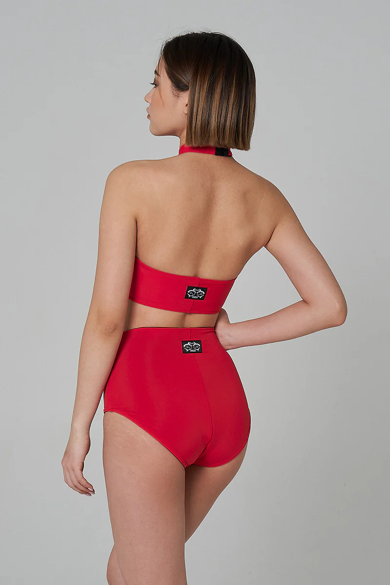 Shark Polewear High Waist Shorts - Red - Image 2