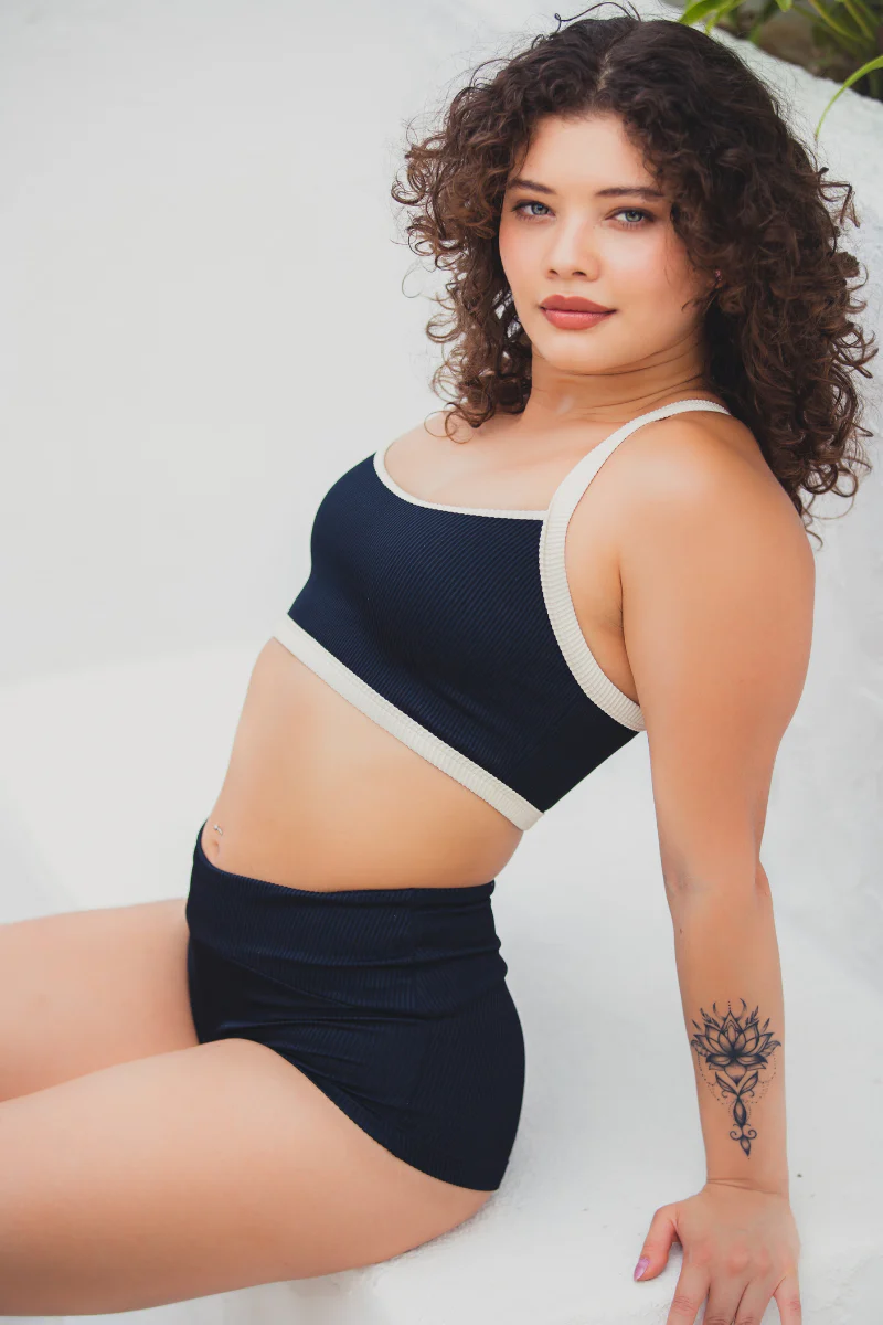 Sorte Dynamique Top - Black/Off White - Image 3