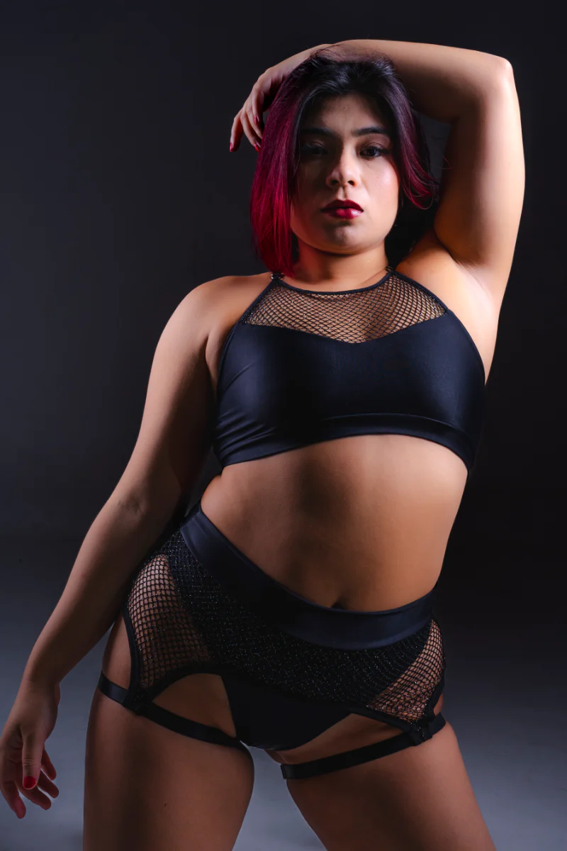 Sorte Frisson Top - Black