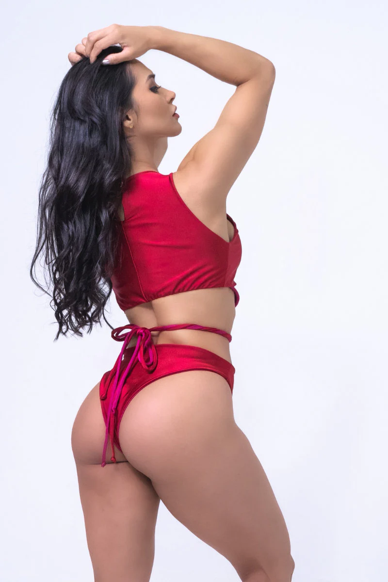 Sorte Infinity Bodysuit - Reversible Poppy Red/Raspberry - Image 9